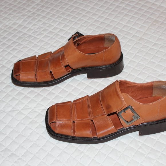 Kenneth Cole Men's Leather Sandals - Picture 3 of 11